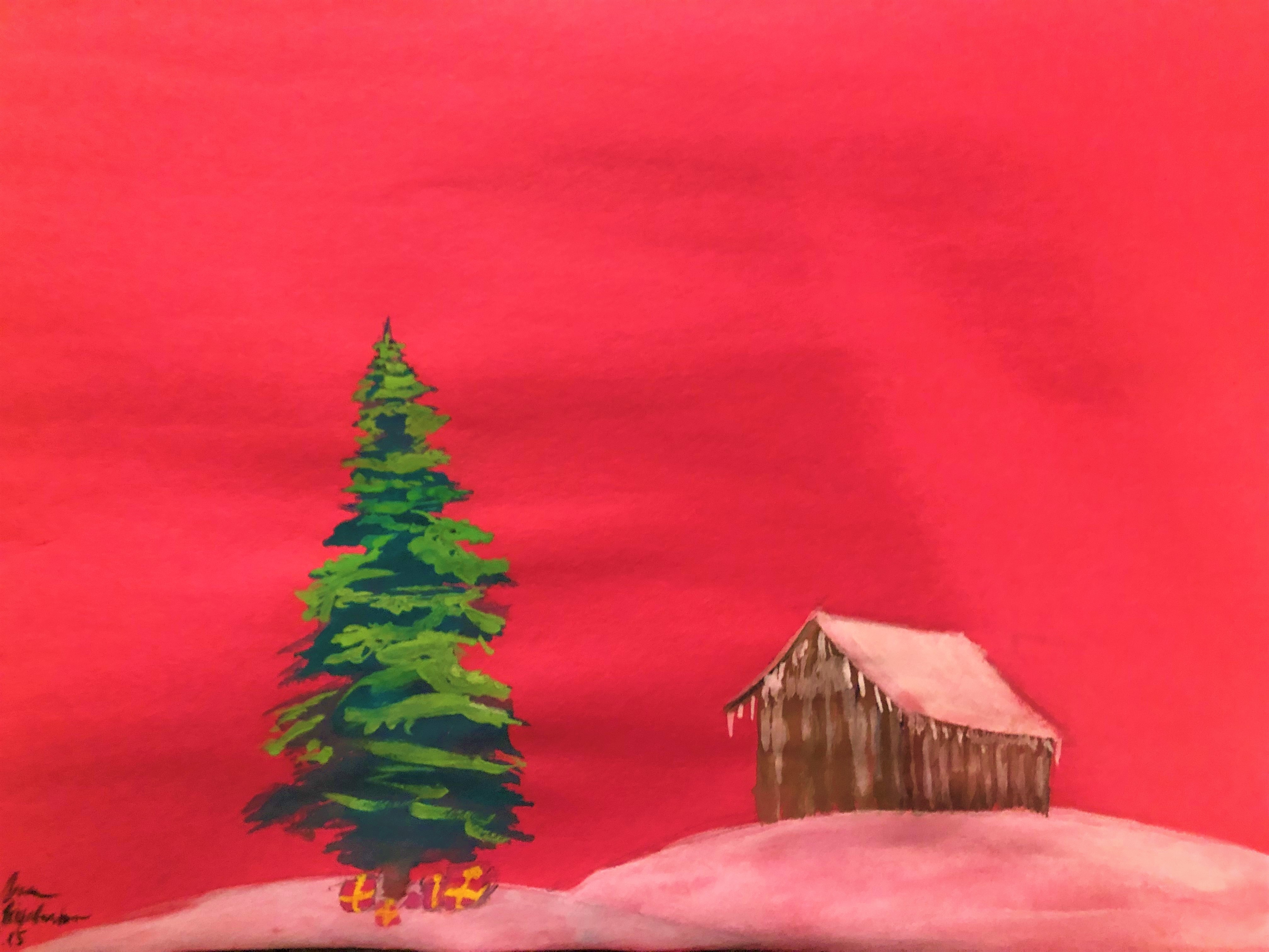 winter cabin during the festive season