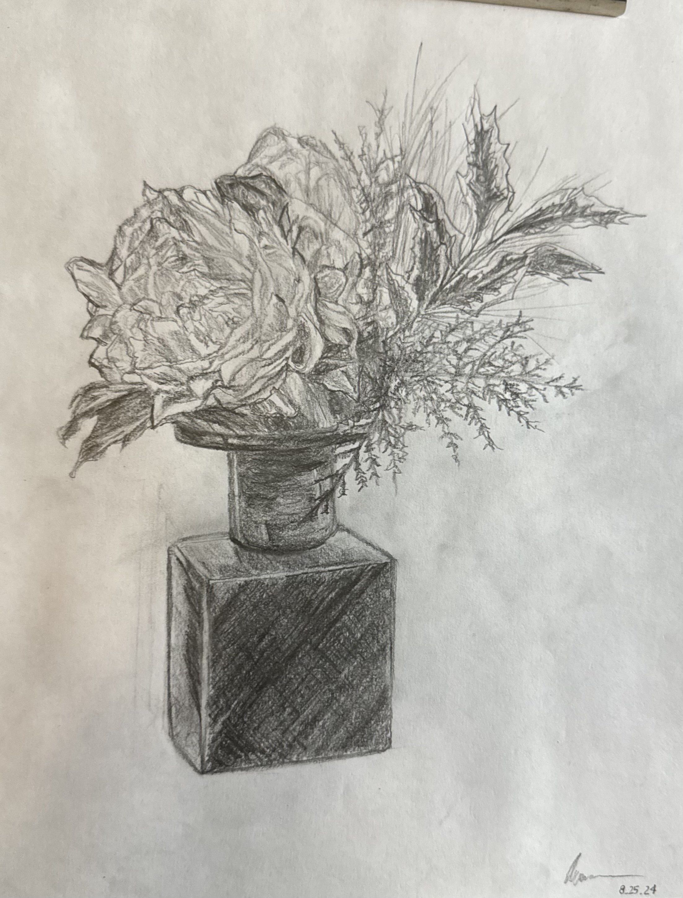 a vase from the table
